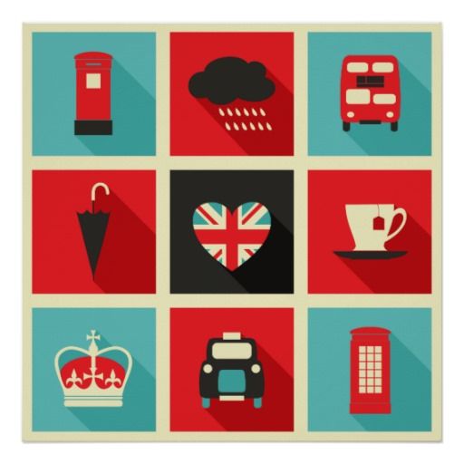 Retro London Collage Poster In Misc Stuff I