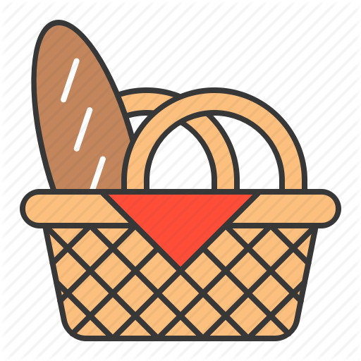 Bread, Food, Food Basket, Picnic Basket Icon