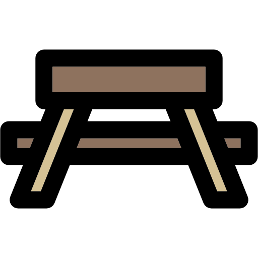 People, Camping, Table, Bench, Rest Area, Park, Picnic Icon