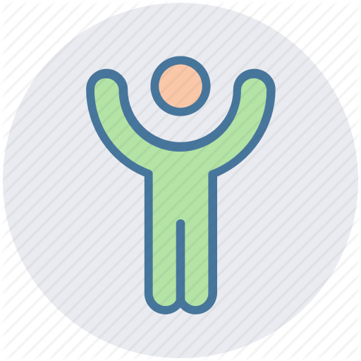 Hands Up, Human, Man, People, Person, Position Icon