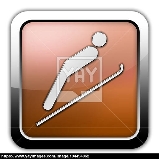 Icon, Button, Pictogram Ski Jumping Image