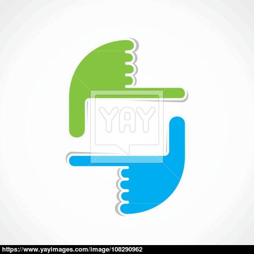 Hand Frame Icon Concept Vector