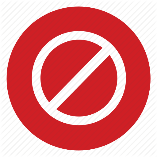 Stop, Unavailable Icon