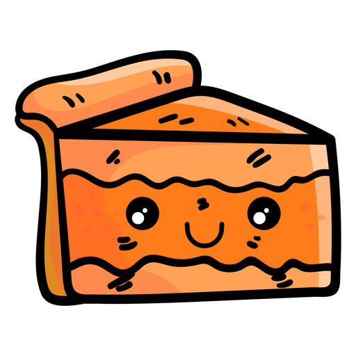 Pumpkin Pie Slice Cartoon Icon