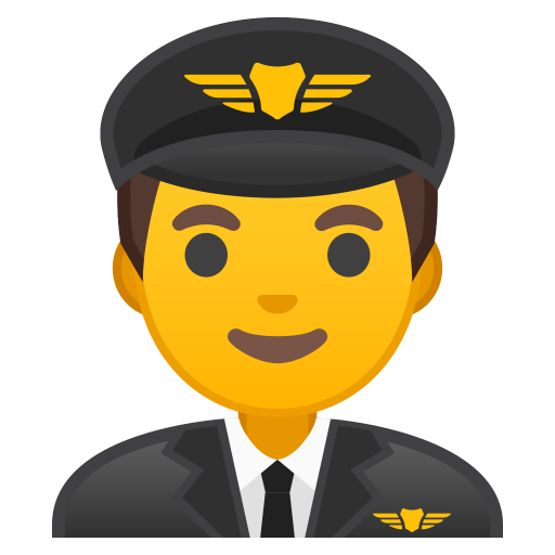 Man Pilot Icon Noto Emoji People Profession Iconset Google