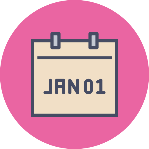 Month, Day, January, Calendar, Date, Event, New Year Icon