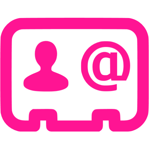 Deep Pink Business Contact Icon