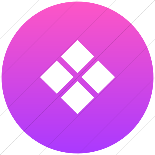 Flat Circle White On Ios Pink Gradient Classica Diamond