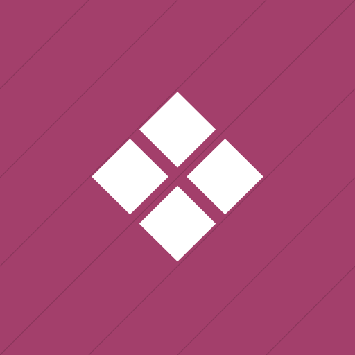 Flat Square White On Pink Classica Diamond Tile Icon