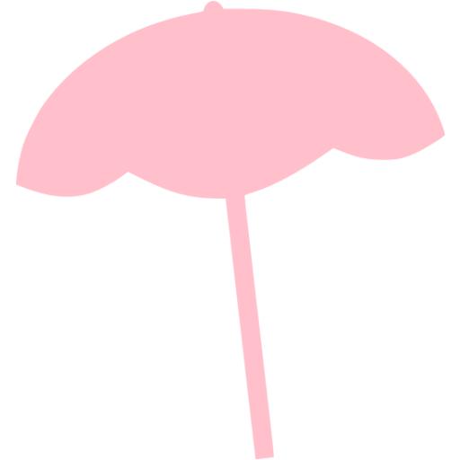 Pink Umbrella Icon