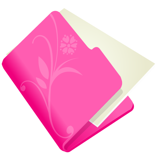 Folder Flower Pink Icon Flowered Folder Iconset Dapino