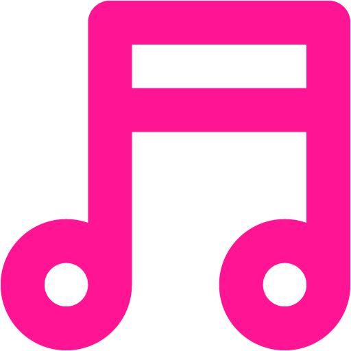 Deep Pink Music Note Icon