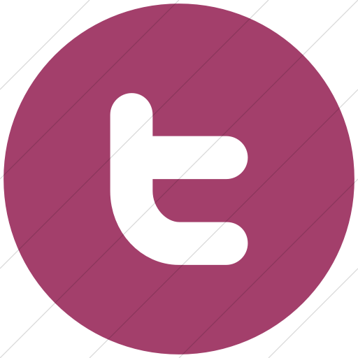 Flat Circle White On Pink Raphael Twitter Icon