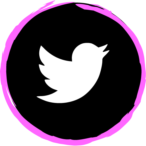 Twitter Free Pink Social Media Art Brush Style Icon Designed