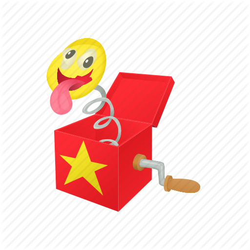 Box, Cartoon, Happy, Joke, Smile, Surprise, Toy Icon