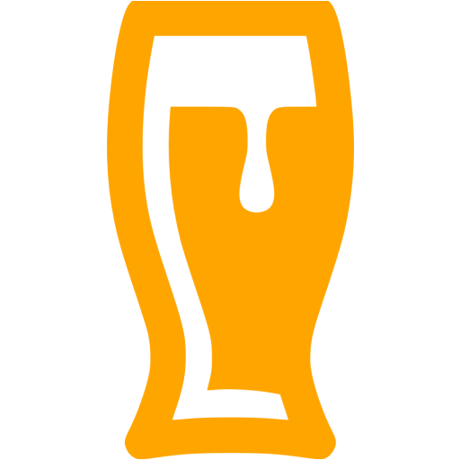 Orange Beer Glass Icon