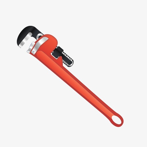 Long Pipe Wrench, Wrench Clipart, Long, Red Png Image And Clipart