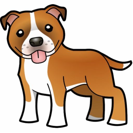 Cartoon Pit Bull Staffie