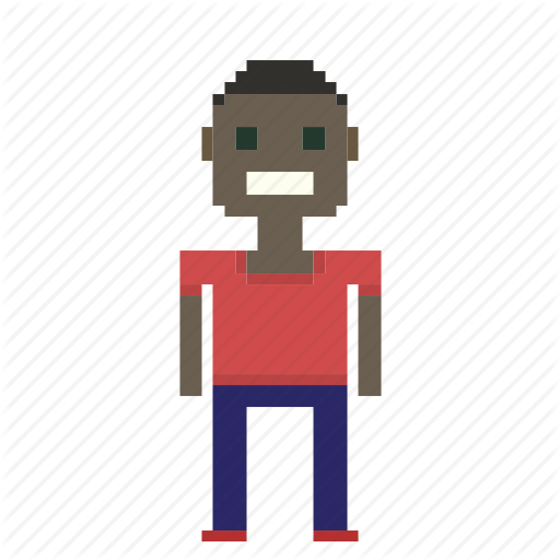 Avatar, Black, Male, Man, Person, Pixels Icon