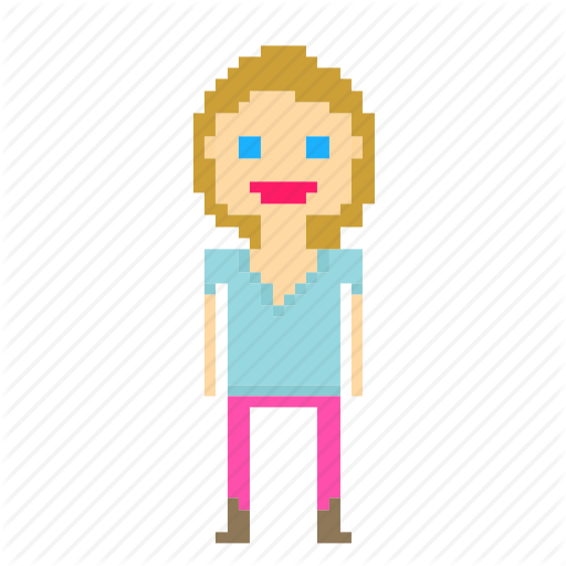 Avatar, Female, Girl, Person, Pixels, User, Woman Icon
