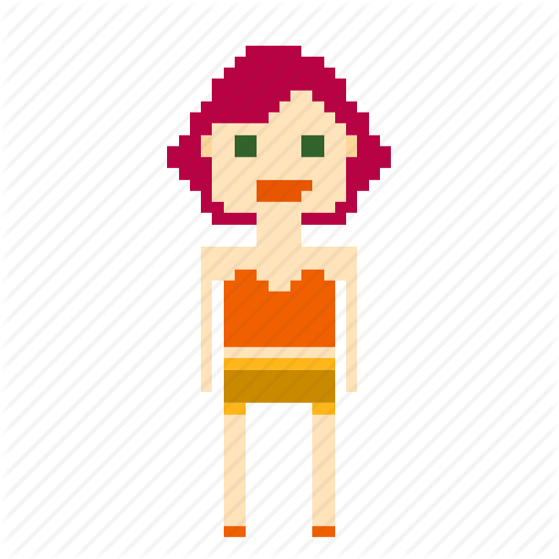 Female, Girl, Person, Pixels, Woman Icon