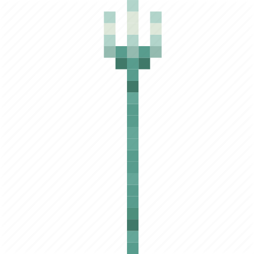 Game, Minecraft, Pixels, Trident, Weapon Icon
