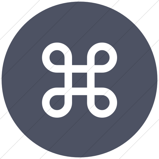 Flat Circle White On Blue Gray Classica Place