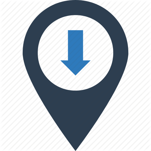 Down Map, Place, View Location, View Place Icon