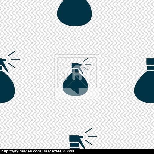 Plastic Spray Of Water Icon Sign Seamless Abstract Background