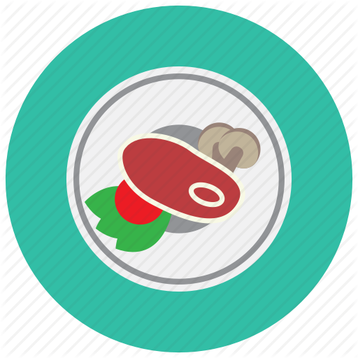 Food, Meals, Plate, Sides, Steak, Vegetables Icon