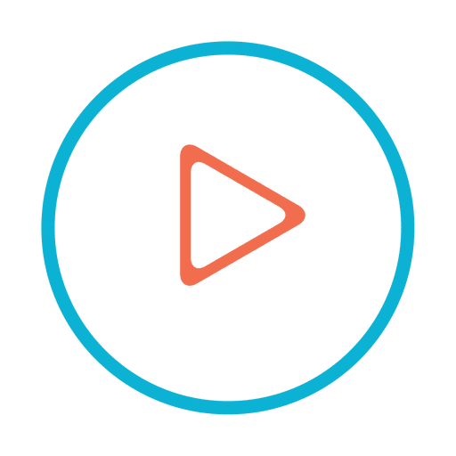 Colorful Stroke Play Button Icon