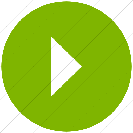 Flat Circle White On Green Classica Play Button Icon