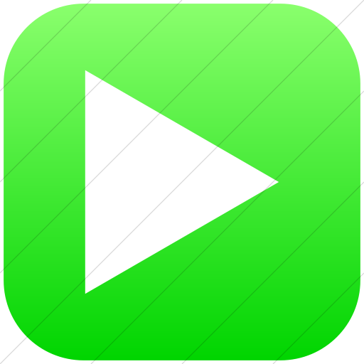Flat Rounded Square White On Ios Neon Green Gradient