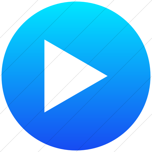 Flat Circle White On Ios Blue Gradient Raphael Button