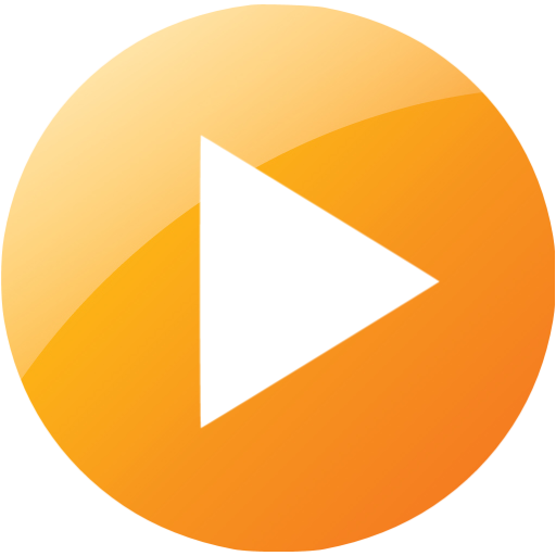 Web Orange Video Play Icon