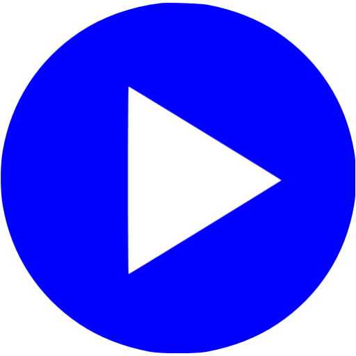 Blue Video Play Icon