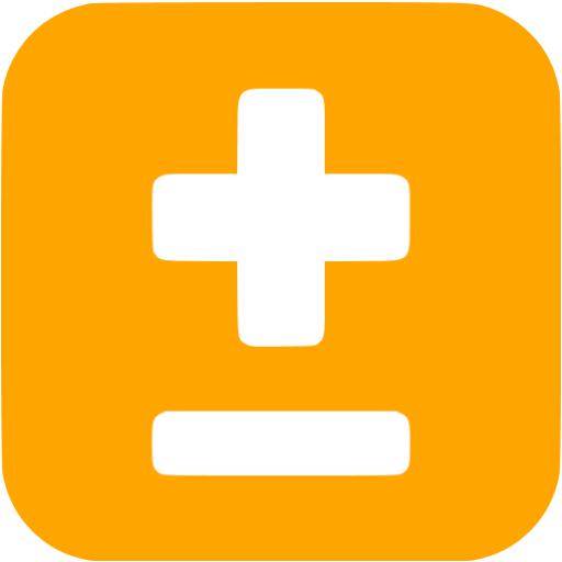 Orange Plus Minus Icon