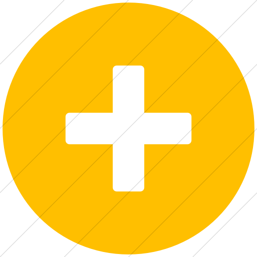 Flat Circle White On Yellow Broccolidry Plus Icon