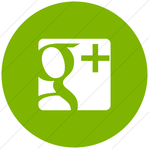 Flat Circle White On Green Raphael Google Plus Icon