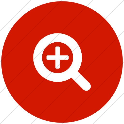 Flat Circle White On Red Bootstrap Font Awesome Search