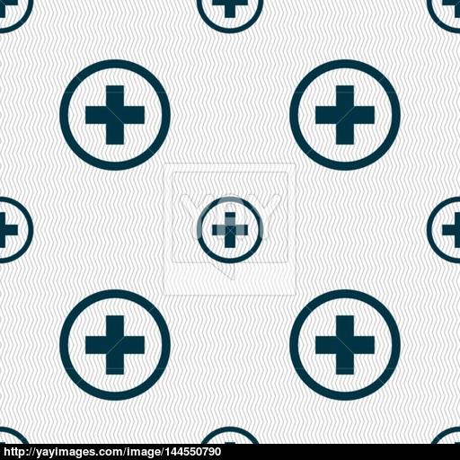 Plus Sign Icon Positive Symbol Zoom In Seamless Abstract