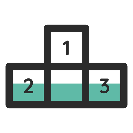 Podium Colored Stroke Icon