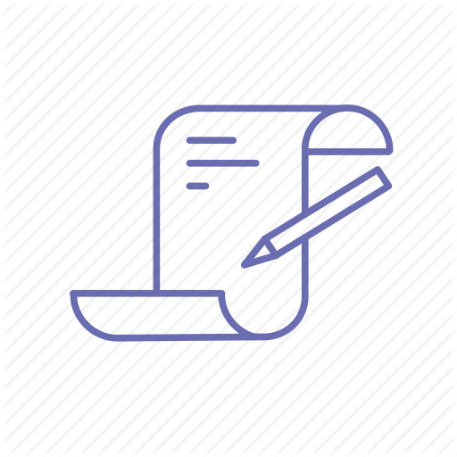 Development, List, Novel, Paper And Pen, Poetry, Script Icon