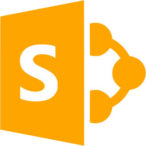 Orange Share Point Icon