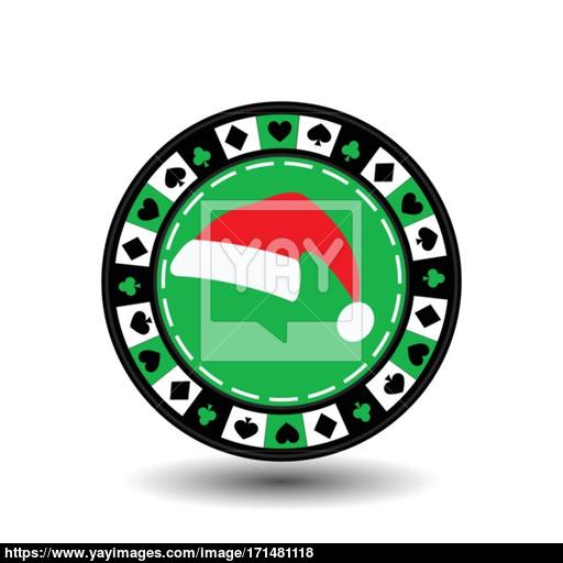 Casino Poker Chip Christmas New Year Cap Black Blue Kokrug