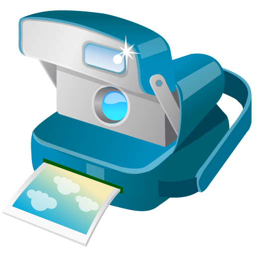 Polaroid Camera Icon Summer Blue Iconset Dapino