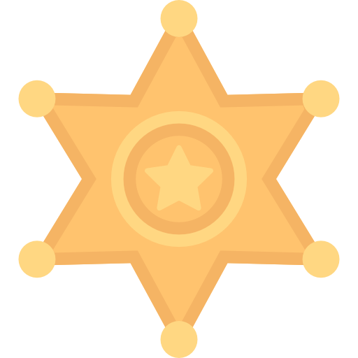 Sheriff, Security, Ranger, Signs, Symbol, Police Badge Icon