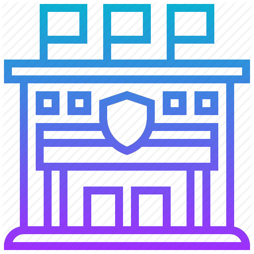 Building, Institute, Place, Police, Station Icon