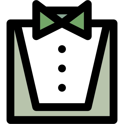 Fashion, Elegant, Bow Tie, Waiter Icon