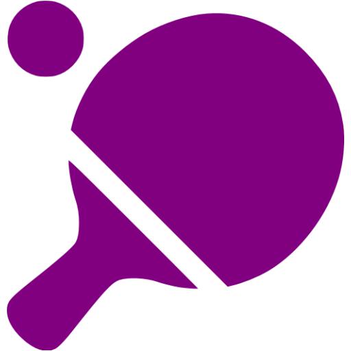 Purple Ping Pong Icon